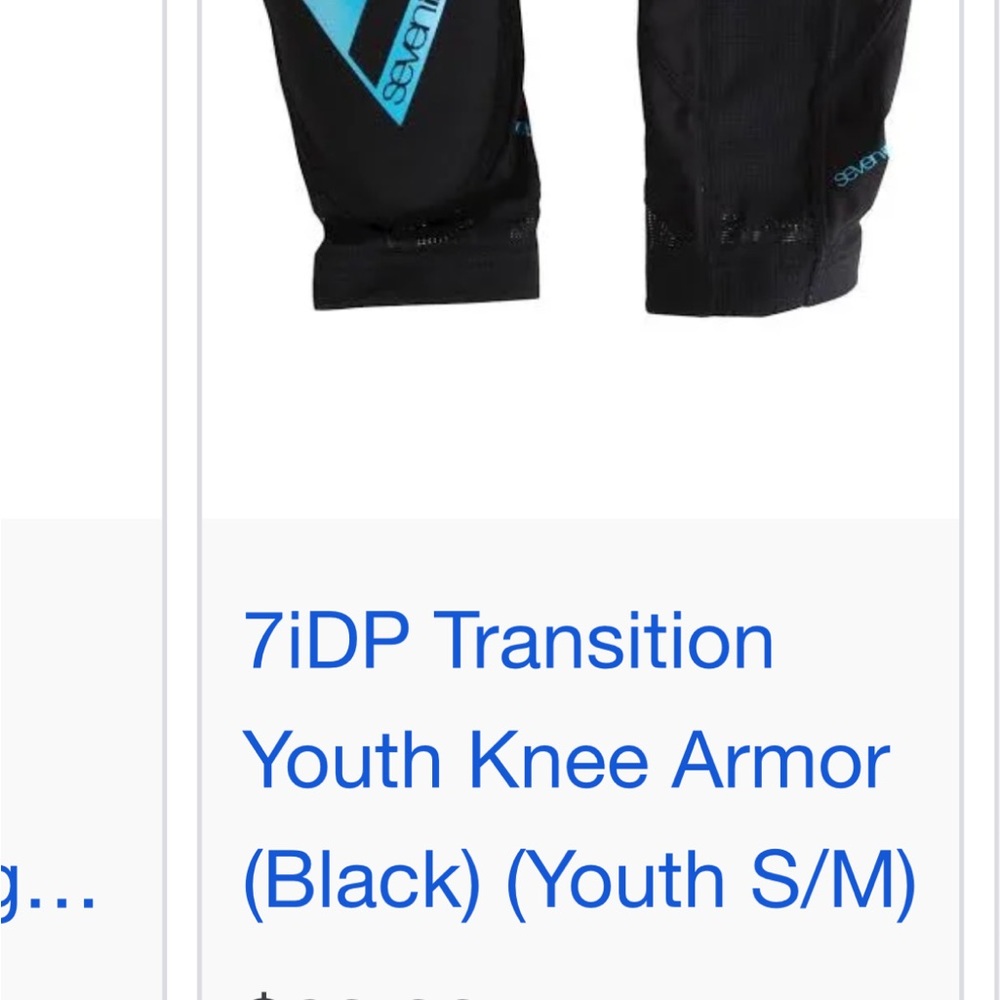 Black and Blue Athletic Youth Transition Knee Pads /Armor- New w/ tags* - Picture 7 of 7